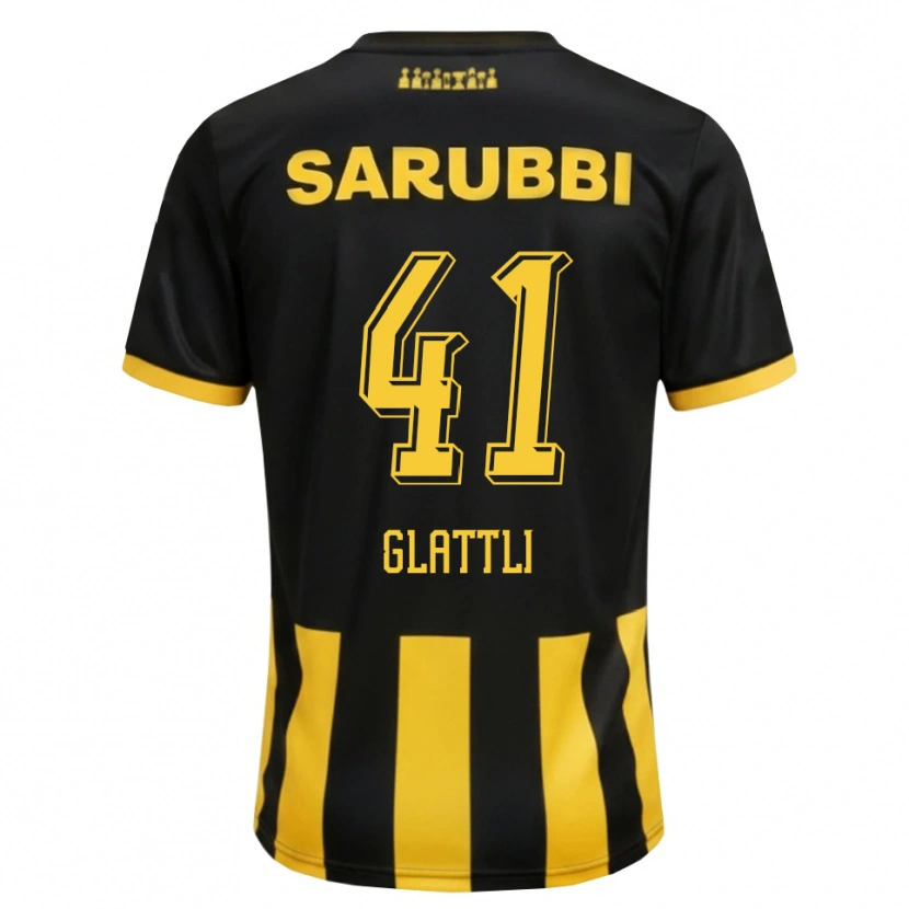Danxen Hombre Camiseta Tiago Glattli #41 Negro Amarillo 1ª Equipación 2026/27 La Camisa