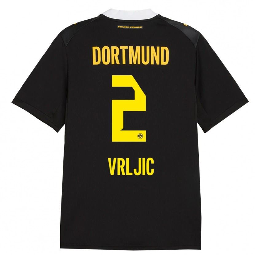 Danxen Hombre Camiseta Daniel Vrljic #2 Negro Rojo Amarillo 2ª Equipación 2026/27 La Camisa