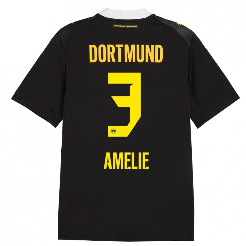 Danxen Hombre Camiseta Berger Amelie #3 Negro Rojo Amarillo 2ª Equipación 2026/27 La Camisa