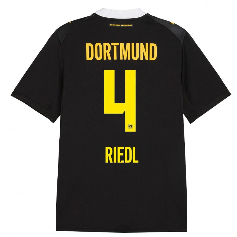 Danxen Hombre Camiseta Jan-Luca Riedl #4 Negro Rojo Amarillo 2ª Equipación 2026/27 La Camisa