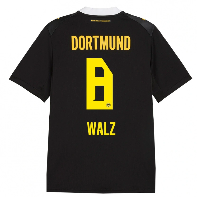 Danxen Hombre Camiseta Vasco Walz #8 Negro Rojo Amarillo 2ª Equipación 2026/27 La Camisa