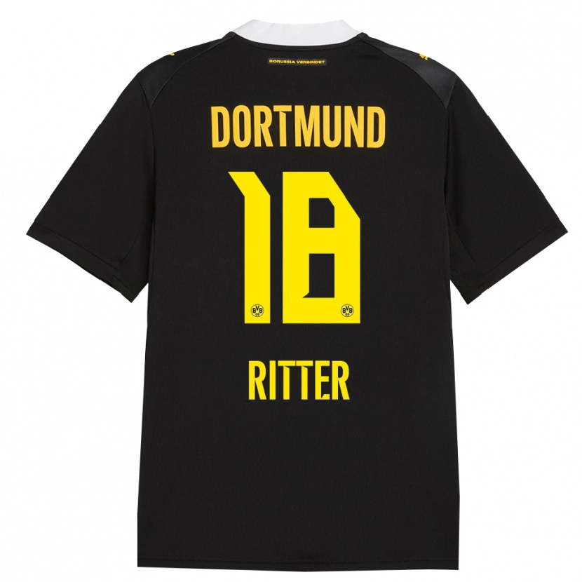 Danxen Hombre Camiseta Roméo Ritter #18 Negro Rojo Amarillo 2ª Equipación 2026/27 La Camisa