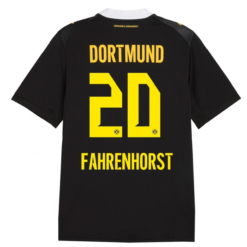 Danxen Hombre Camiseta Luke Fahrenhorst #20 Negro Rojo Amarillo 2ª Equipación 2026/27 La Camisa