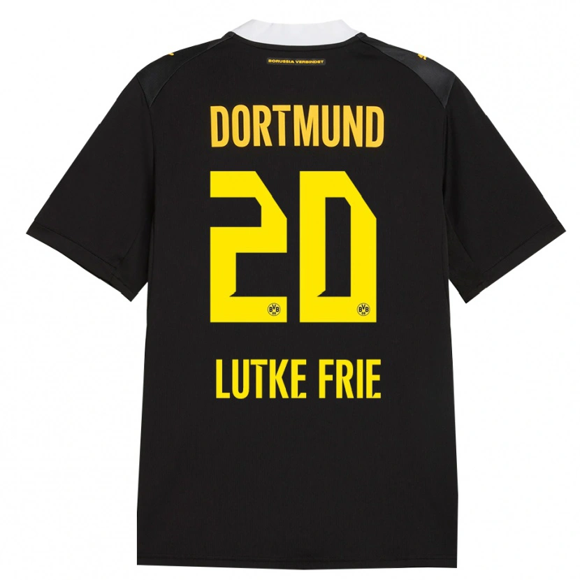 Danxen Hombre Camiseta Dennis Lutke-Frie #20 Negro Rojo Amarillo 2ª Equipación 2026/27 La Camisa