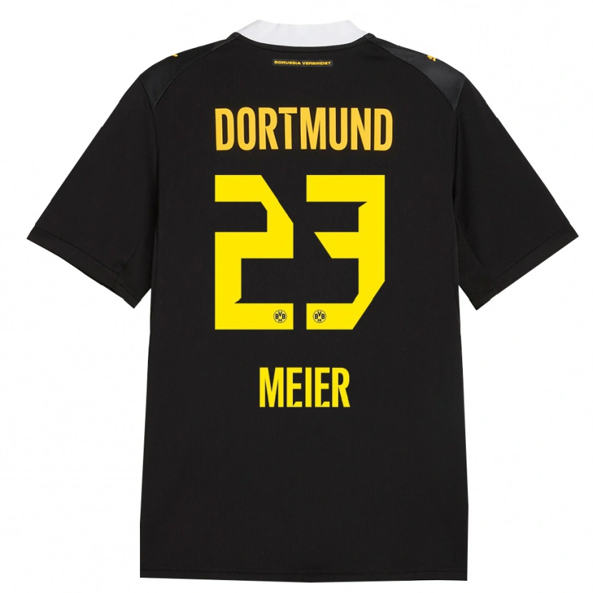 Danxen Hombre Camiseta Maximilian Meier #23 Negro Rojo Amarillo 2ª Equipación 2026/27 La Camisa
