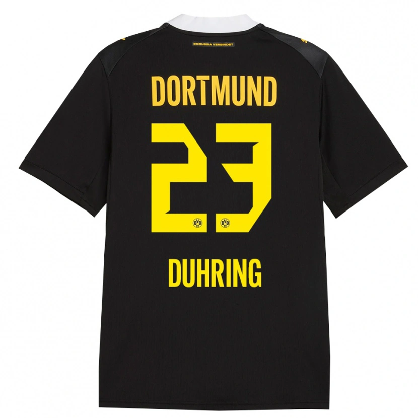 Danxen Hombre Camiseta Marc Niclas Duhring #23 Negro Rojo Amarillo 2ª Equipación 2026/27 La Camisa