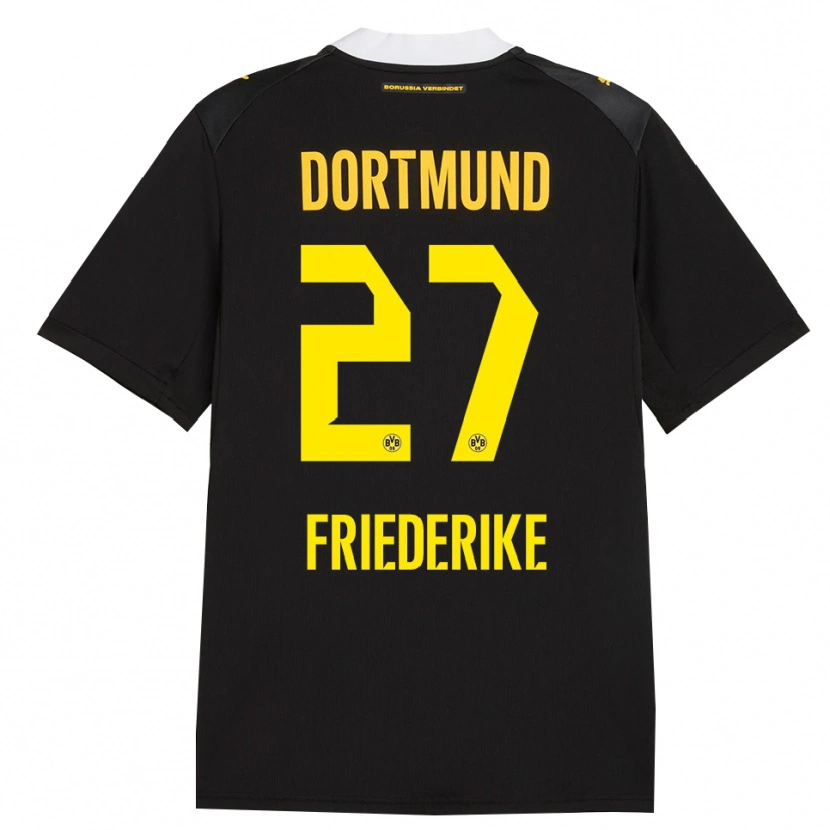 Danxen Hombre Camiseta Burczik Friederike #27 Negro Rojo Amarillo 2ª Equipación 2026/27 La Camisa