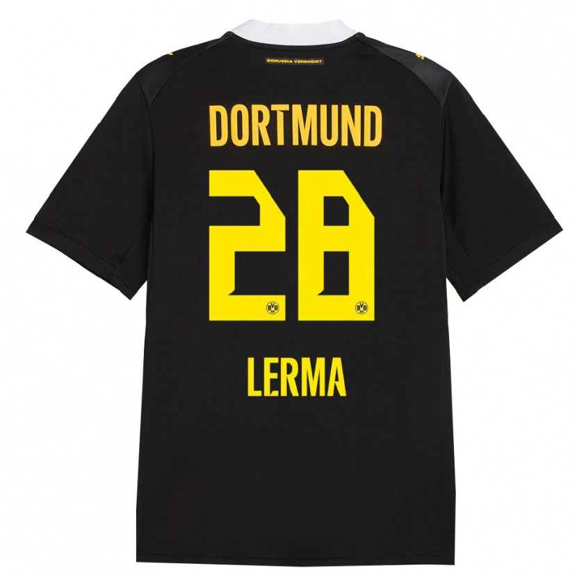 Danxen Hombre Camiseta Justin Lerma #28 Negro Rojo Amarillo 2ª Equipación 2026/27 La Camisa