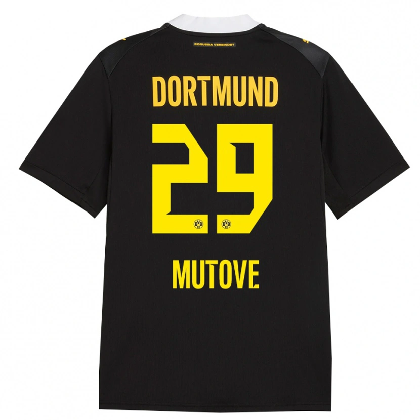 Danxen Hombre Camiseta Kevin Mutove #29 Negro Rojo Amarillo 2ª Equipación 2026/27 La Camisa