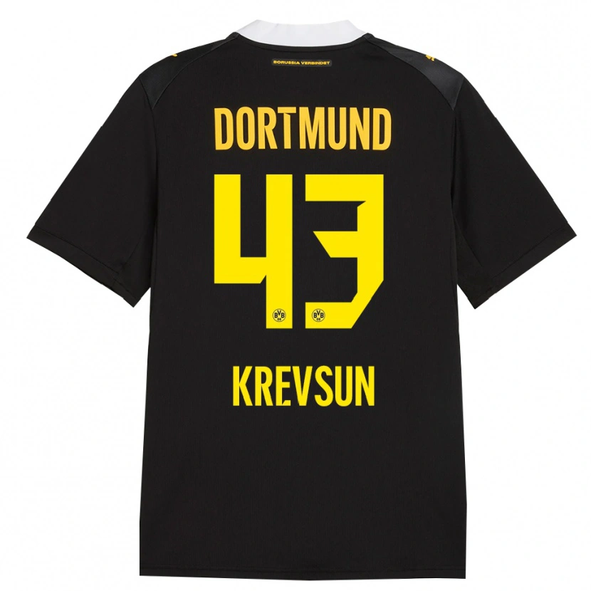 Danxen Hombre Camiseta Danylo Krevsun #43 Negro Rojo Amarillo 2ª Equipación 2026/27 La Camisa