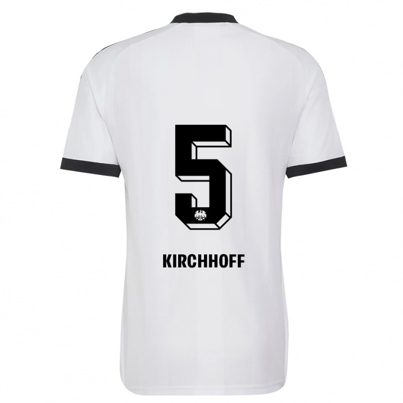 Danxen Hombre Camiseta Benjamin Kirchhoff #5 Blanco Negro 2ª Equipación 2026/27 La Camisa