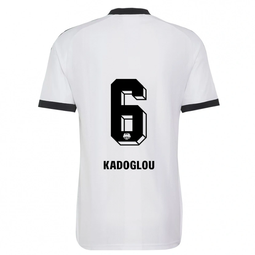 Danxen Hombre Camiseta Alexandros Kadoglou #6 Blanco Negro 2ª Equipación 2026/27 La Camisa