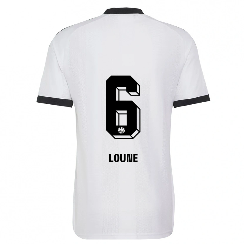 Danxen Hombre Camiseta Adam Loune #6 Blanco Negro 2ª Equipación 2026/27 La Camisa