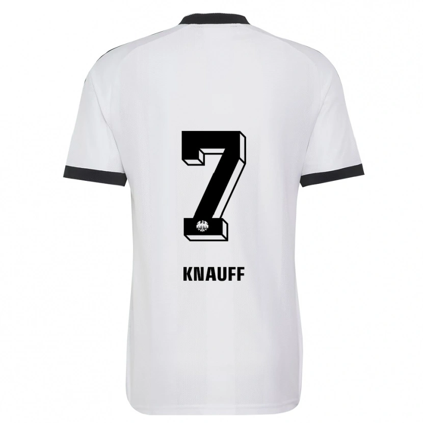 Danxen Hombre Camiseta Ansgar Knauff #7 Blanco Negro 2ª Equipación 2026/27 La Camisa