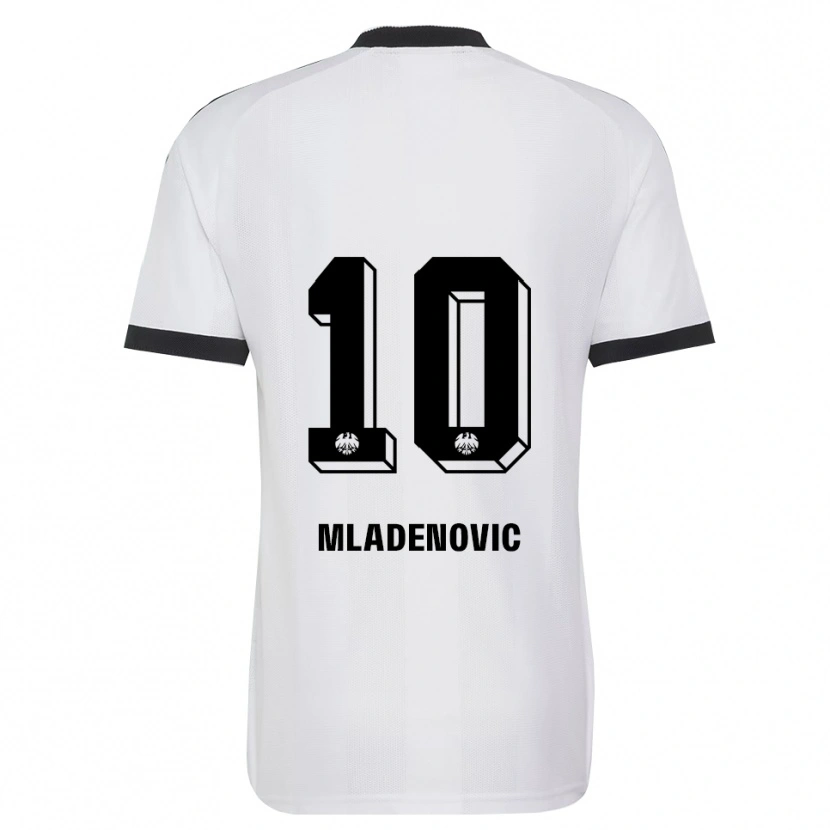 Danxen Hombre Camiseta Marko Mladenovic #10 Blanco Negro 2ª Equipación 2026/27 La Camisa