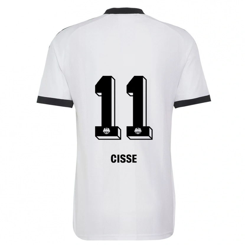 Danxen Hombre Camiseta Cherif Cisse #11 Blanco Negro 2ª Equipación 2026/27 La Camisa