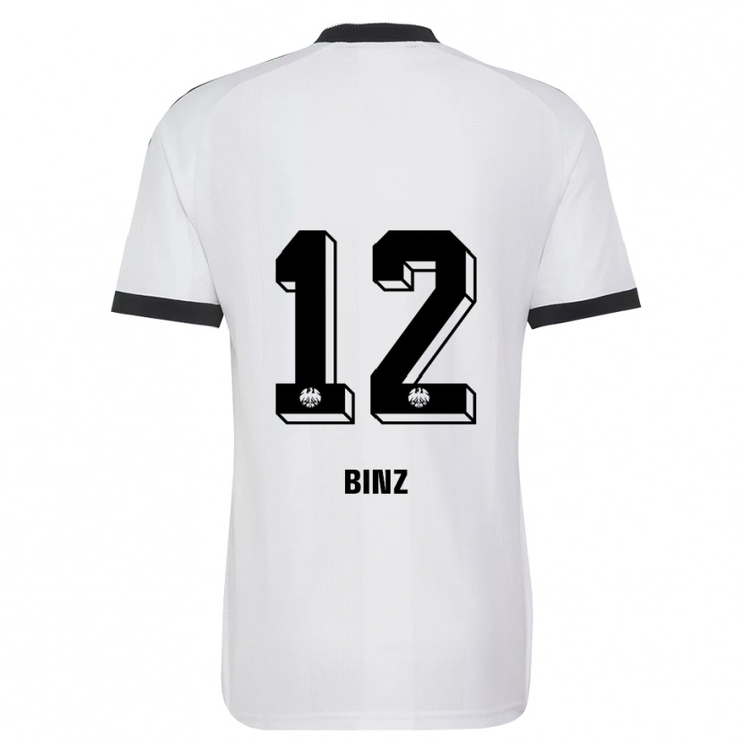 Danxen Hombre Camiseta Sam Binz #12 Blanco Negro 2ª Equipación 2026/27 La Camisa