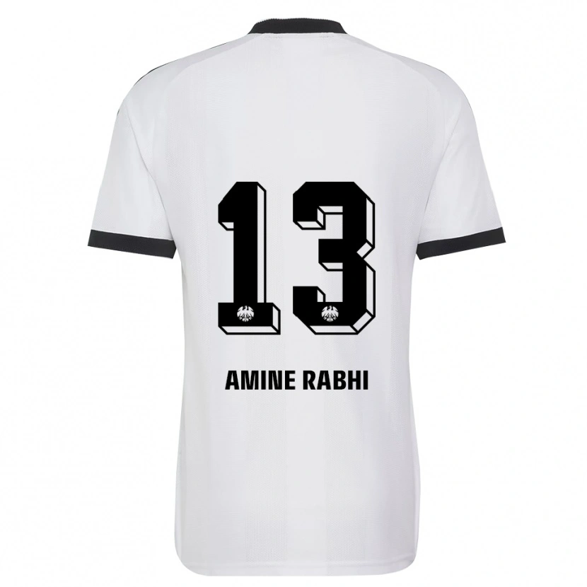 Danxen Hombre Camiseta Mohamed Amine Rabhi #13 Blanco Negro 2ª Equipación 2026/27 La Camisa