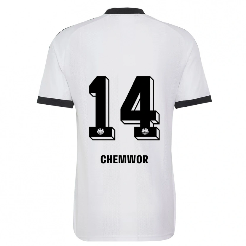 Danxen Hombre Camiseta Sadiki Chemwor #14 Blanco Negro 2ª Equipación 2026/27 La Camisa