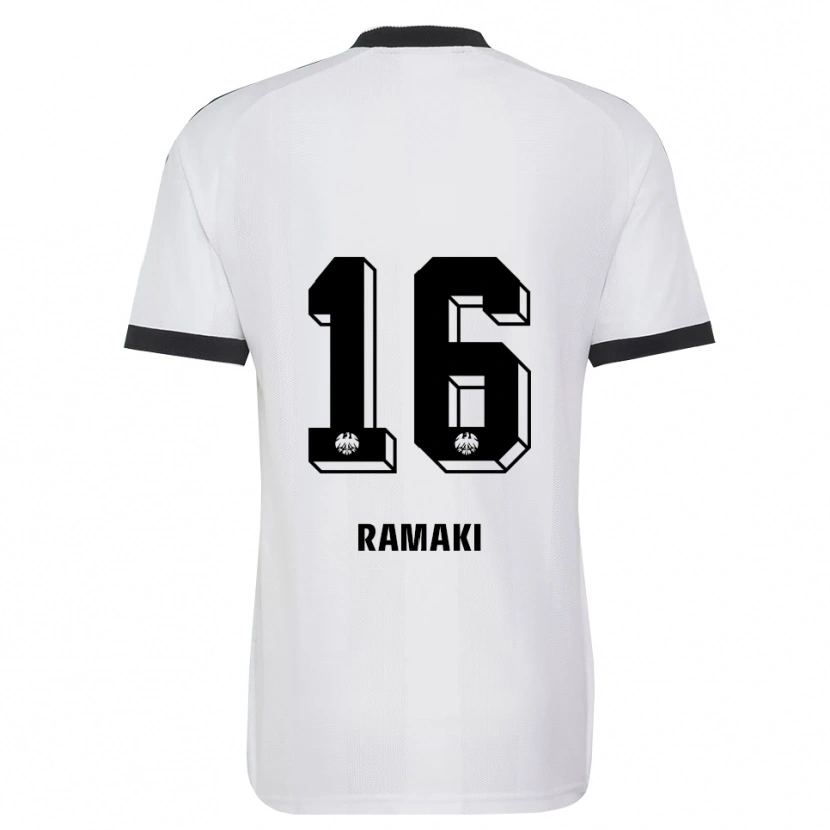 Danxen Hombre Camiseta Davyd Ramaki #16 Blanco Negro 2ª Equipación 2026/27 La Camisa