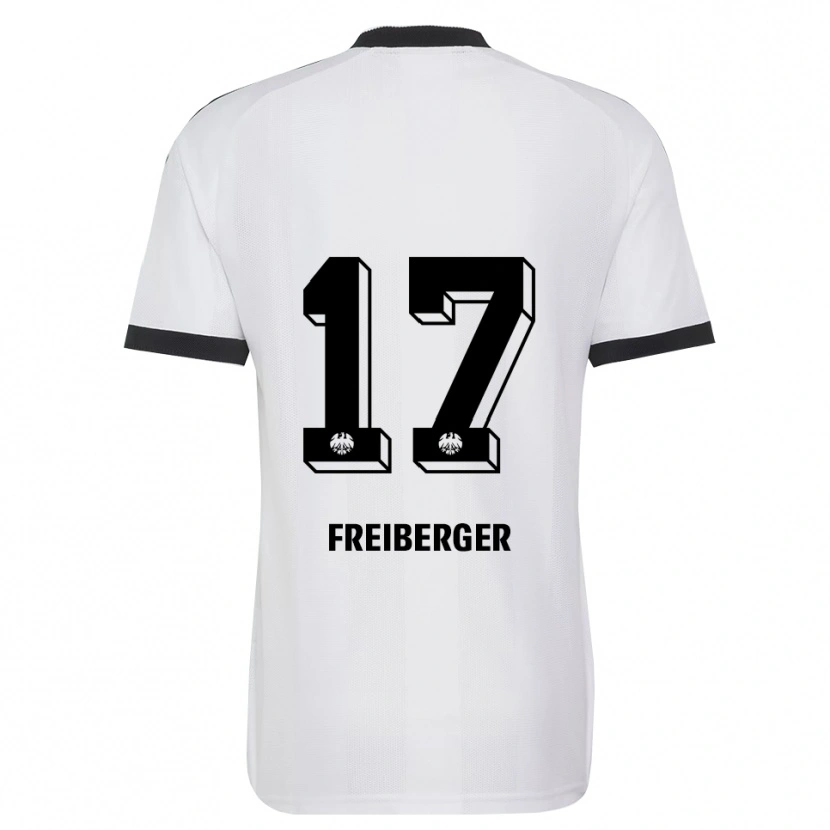 Danxen Hombre Camiseta Benjamin Freiberger #17 Blanco Negro 2ª Equipación 2026/27 La Camisa