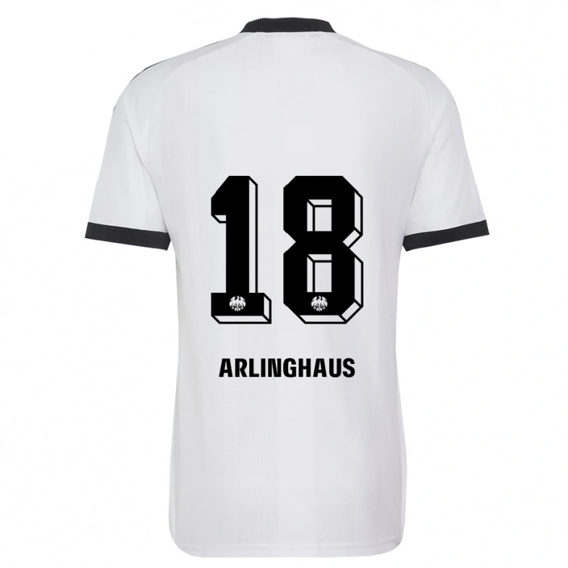 Danxen Hombre Camiseta Maximilian Arlinghaus #18 Blanco Negro 2ª Equipación 2026/27 La Camisa