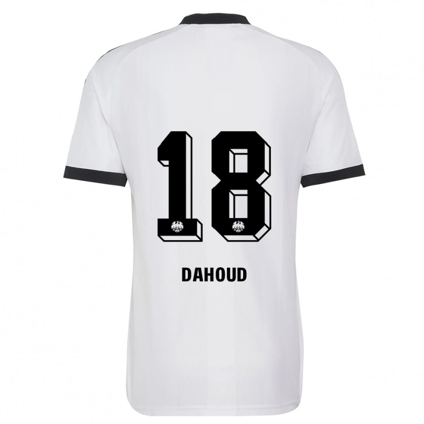 Danxen Hombre Camiseta Mahmoud Dahoud #18 Blanco Negro 2ª Equipación 2026/27 La Camisa
