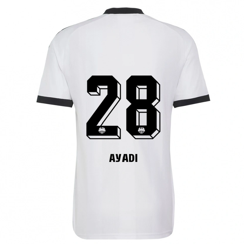 Danxen Hombre Camiseta Akram Ayadi #28 Blanco Negro 2ª Equipación 2026/27 La Camisa