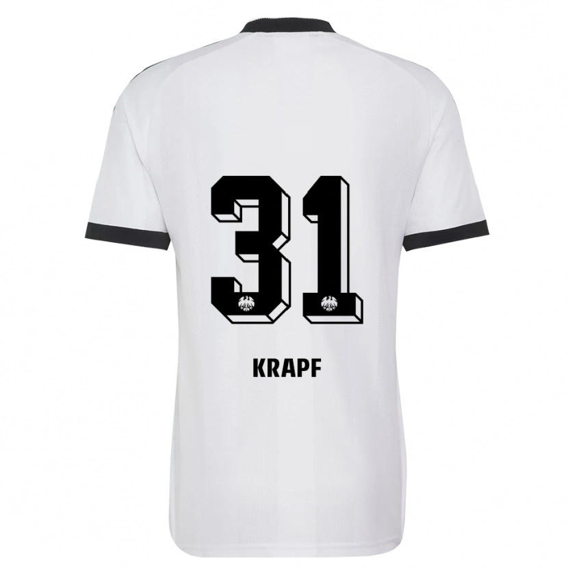 Danxen Hombre Camiseta Maximilian Krapf #31 Blanco Negro 2ª Equipación 2026/27 La Camisa