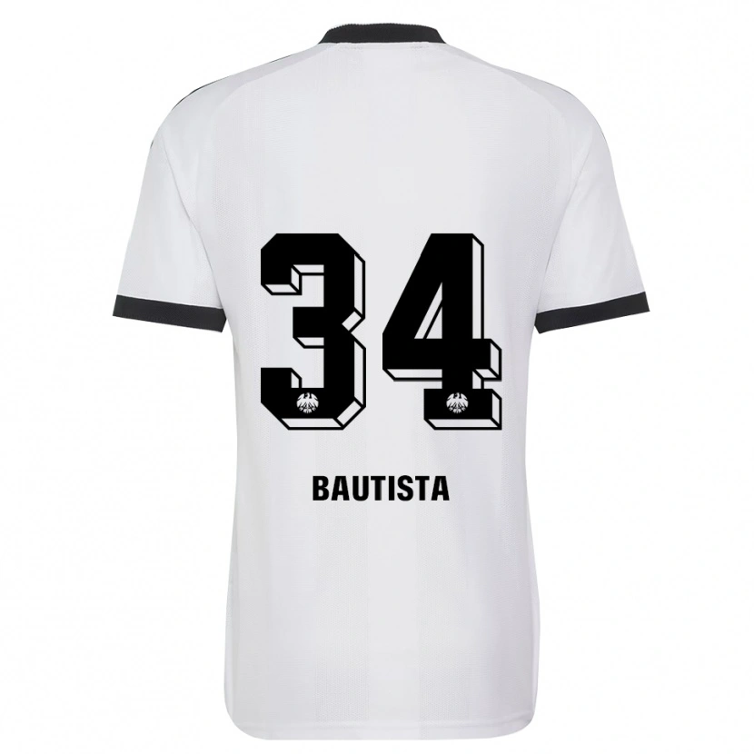 Danxen Hombre Camiseta Davis Bautista #34 Blanco Negro 2ª Equipación 2026/27 La Camisa