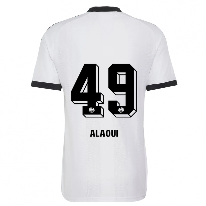 Danxen Hombre Camiseta Anas Alaoui #49 Blanco Negro 2ª Equipación 2026/27 La Camisa