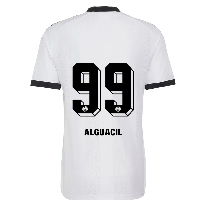 Danxen Hombre Camiseta Ainhoa Alguacil #99 Blanco Negro 2ª Equipación 2026/27 La Camisa