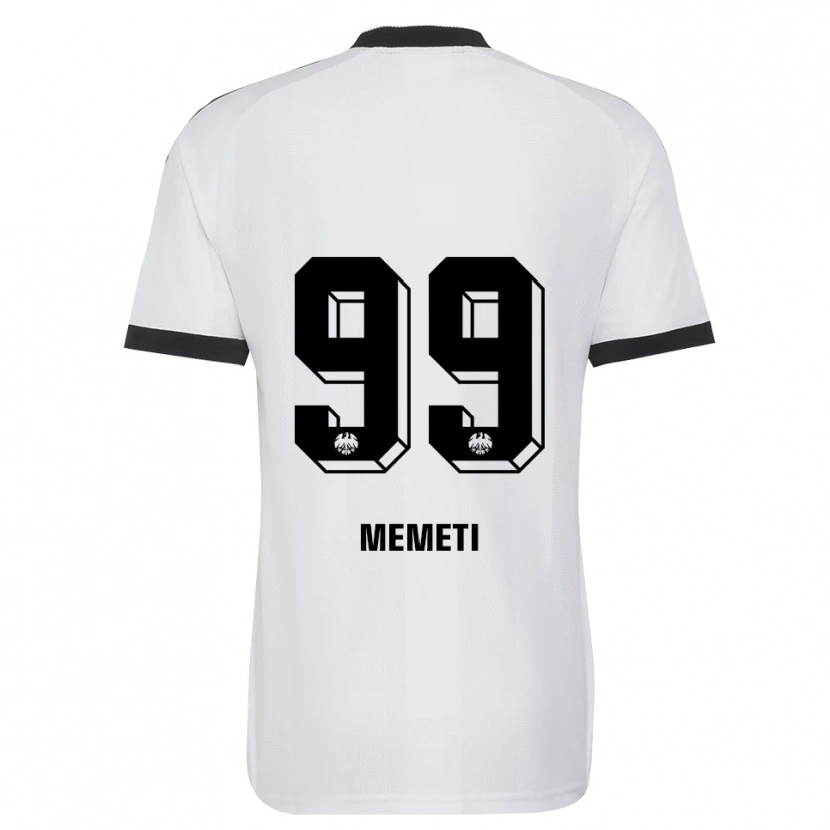 Danxen Hombre Camiseta Ereleta Memeti #99 Blanco Negro 2ª Equipación 2026/27 La Camisa