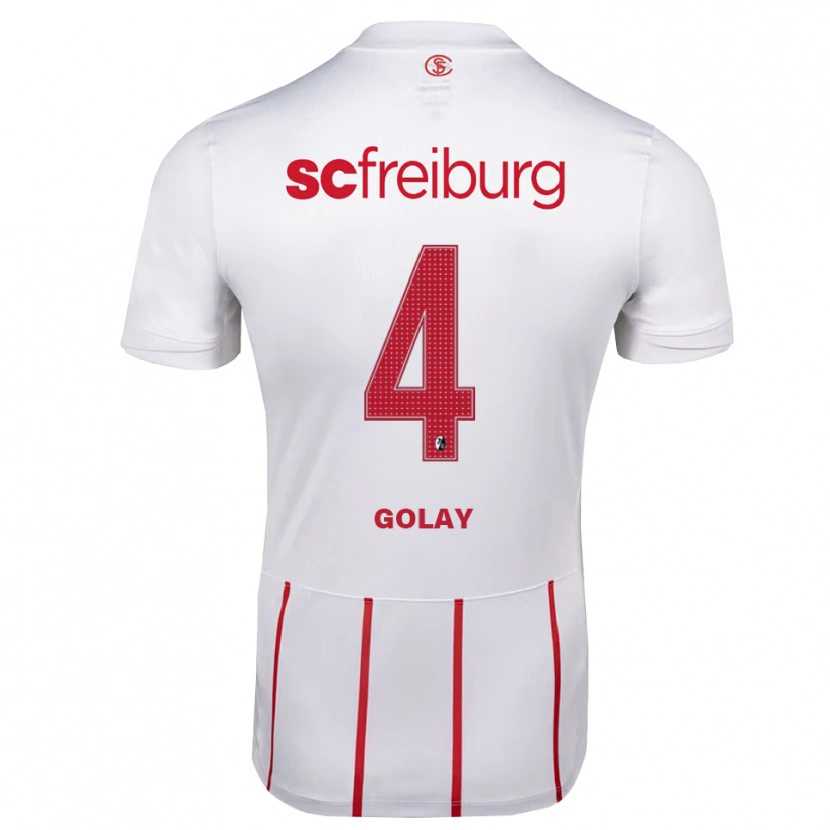 Danxen Hombre Camiseta Jonas Golay #4 Blanco Rojo Amarillo 2ª Equipación 2026/27 La Camisa