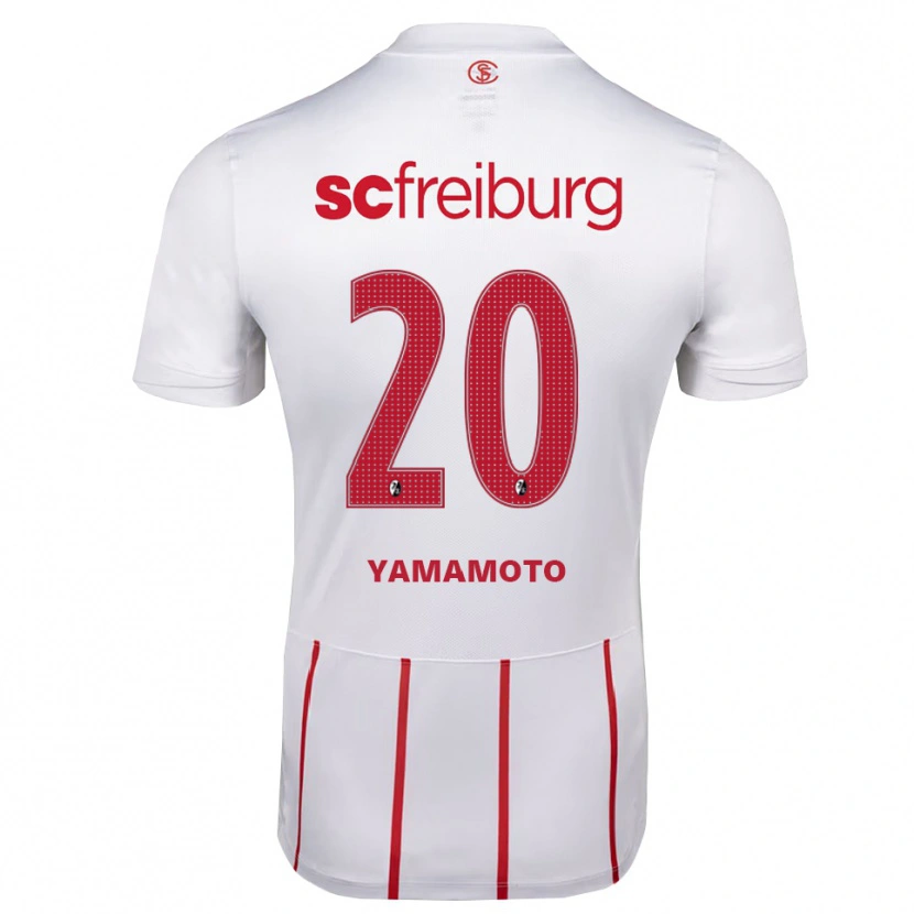 Danxen Hombre Camiseta Rihito Yamamoto #20 Blanco Rojo Amarillo 2ª Equipación 2026/27 La Camisa