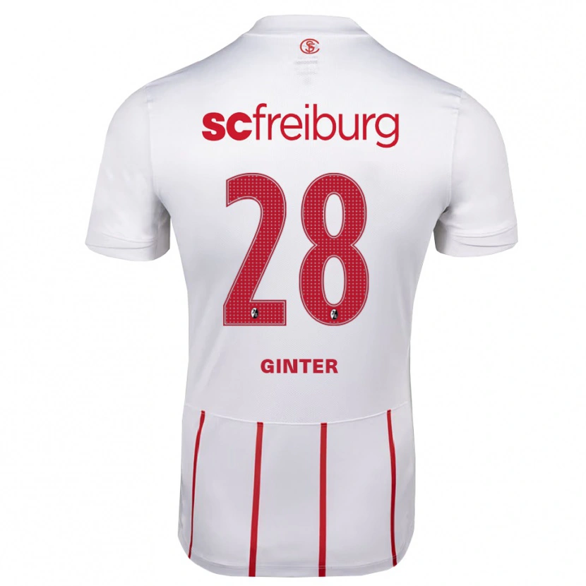 Danxen Hombre Camiseta Matthias Ginter #28 Blanco Rojo Amarillo 2ª Equipación 2026/27 La Camisa