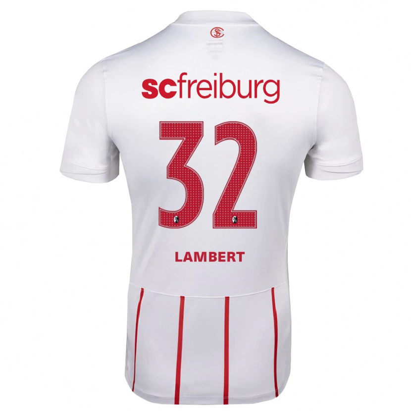 Danxen Hombre Camiseta Gabrielle Lambert #32 Blanco Rojo Amarillo 2ª Equipación 2026/27 La Camisa