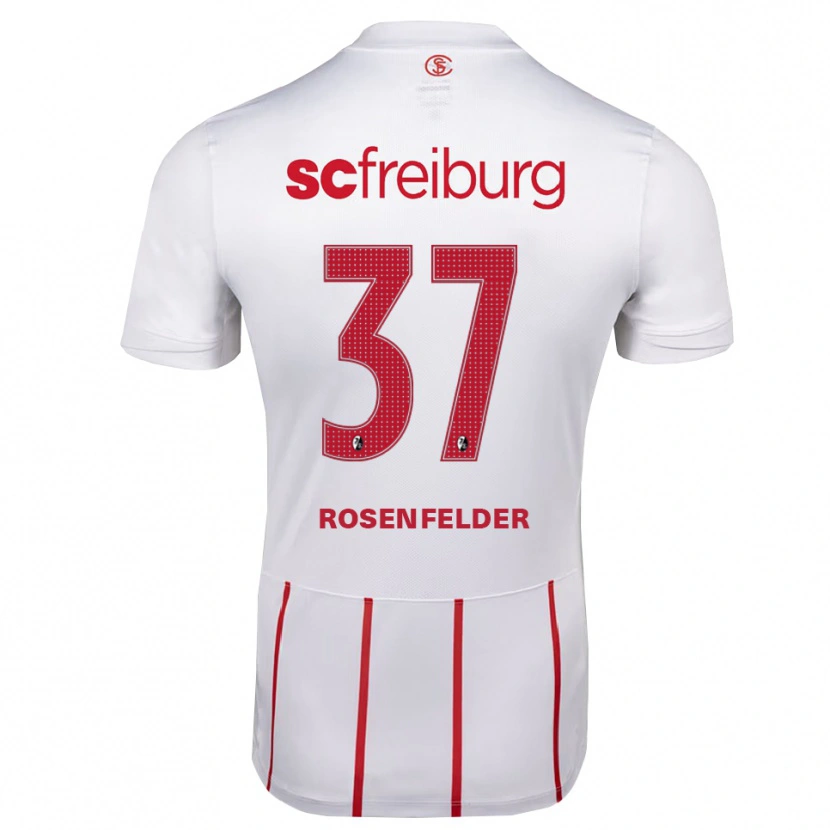 Danxen Hombre Camiseta Max Rosenfelder #37 Blanco Rojo Amarillo 2ª Equipación 2026/27 La Camisa
