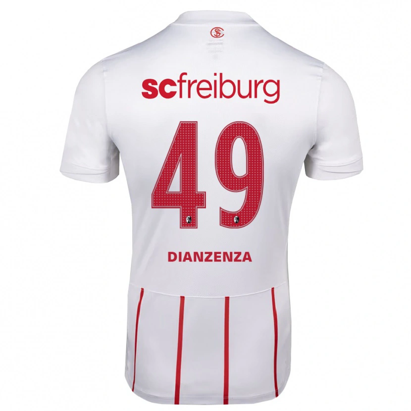 Danxen Hombre Camiseta Chrisdy Dianzenza #49 Blanco Rojo Amarillo 2ª Equipación 2026/27 La Camisa