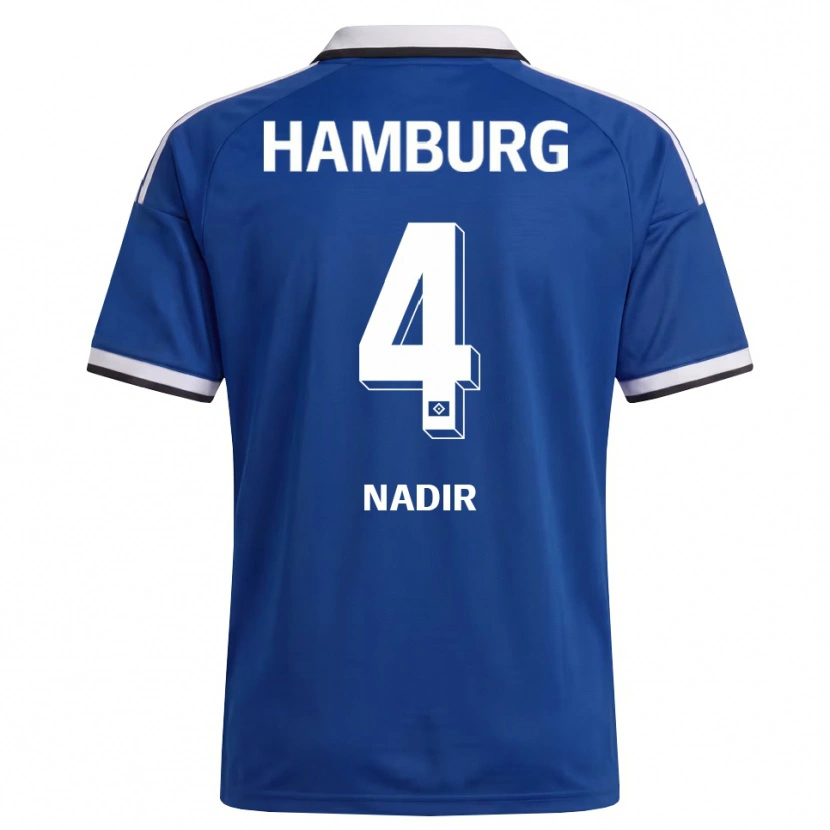 Danxen Hombre Camiseta Bilal Nadir #4 Blanco Azul 2ª Equipación 2026/27 La Camisa