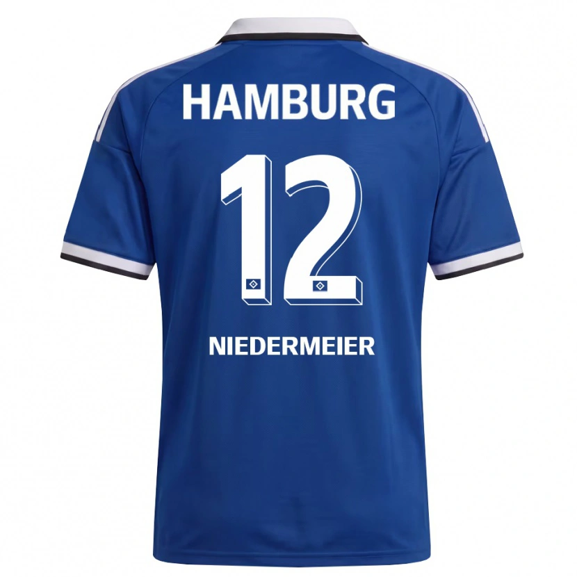 Danxen Hombre Camiseta Philipp Niedermeier #12 Blanco Azul 2ª Equipación 2026/27 La Camisa