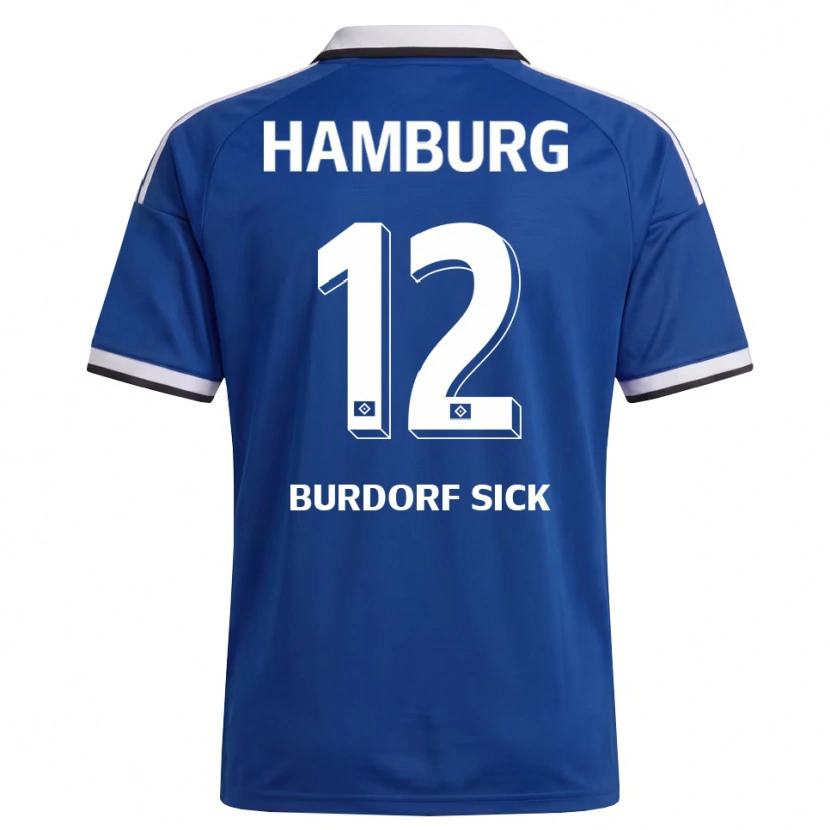 Danxen Hombre Camiseta Emma Burdorf-Sick #12 Blanco Azul 2ª Equipación 2026/27 La Camisa