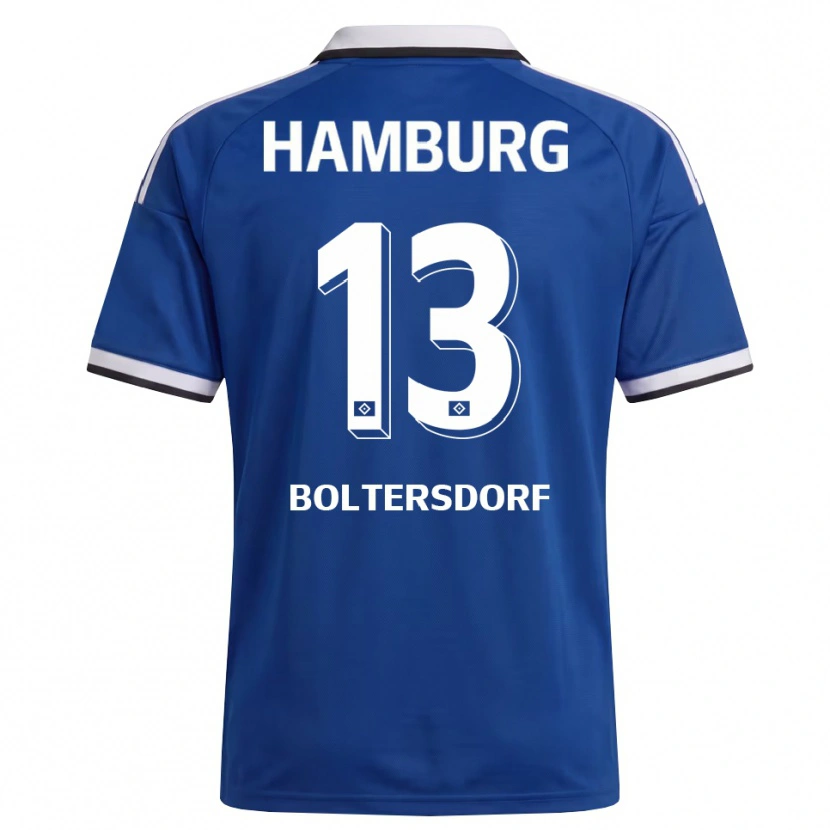 Danxen Hombre Camiseta Sebastian Boltersdorf #13 Blanco Azul 2ª Equipación 2026/27 La Camisa