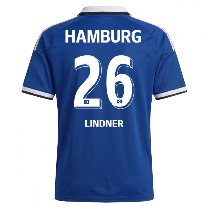 Danxen Hombre Camiseta Mick Lindner #26 Blanco Azul 2ª Equipación 2026/27 La Camisa