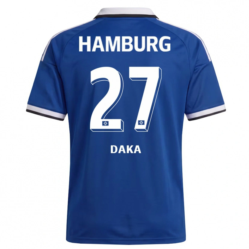 Danxen Hombre Camiseta Patson Daka #27 Blanco Azul 2ª Equipación 2026/27 La Camisa