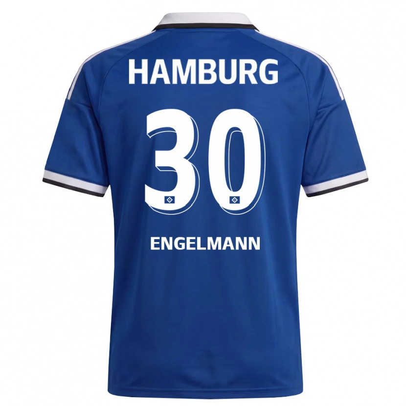 Danxen Hombre Camiseta Timon Engelmann #30 Blanco Azul 2ª Equipación 2026/27 La Camisa