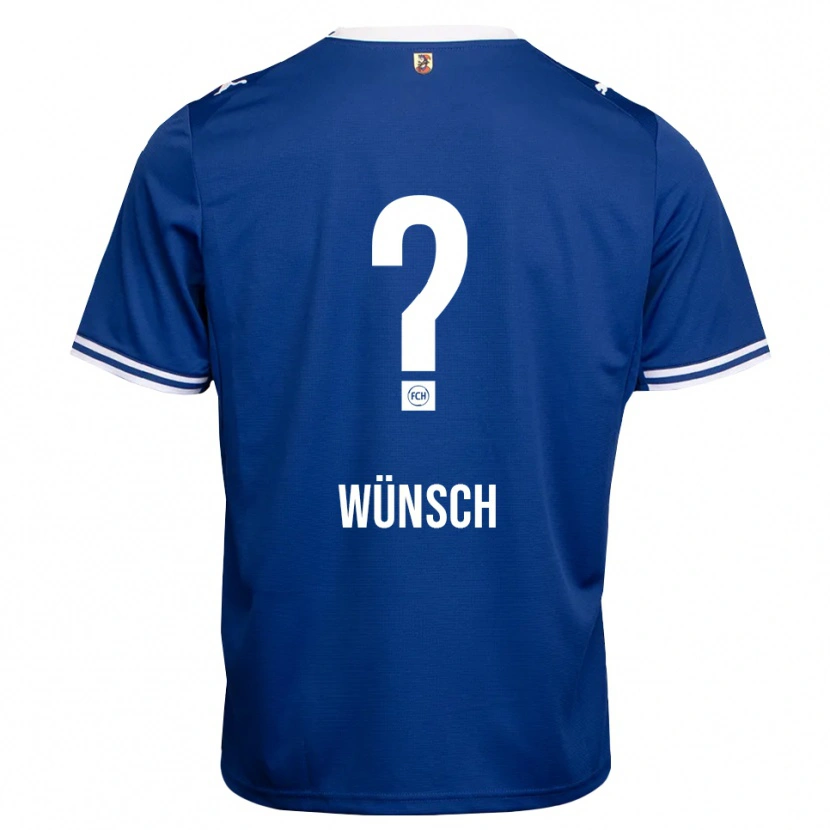 Danxen Hombre Camiseta Luca Wünsch #0 Azul Real Blanco 2ª Equipación 2026/27 La Camisa