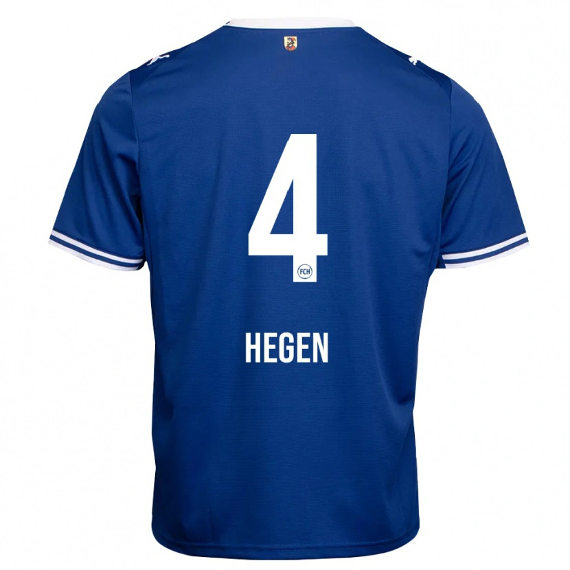 Danxen Hombre Camiseta Robin Hegen #4 Azul Real Blanco 2ª Equipación 2026/27 La Camisa