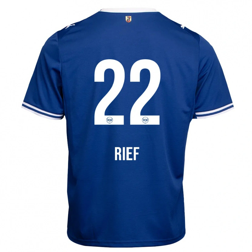 Danxen Hombre Camiseta Eugen Rief #22 Azul Real Blanco 2ª Equipación 2026/27 La Camisa
