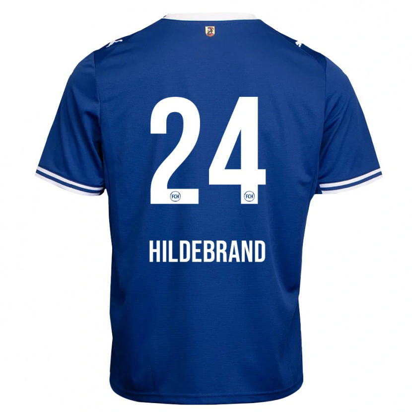 Danxen Hombre Camiseta Jan Hildebrandt #24 Azul Real Blanco 2ª Equipación 2026/27 La Camisa